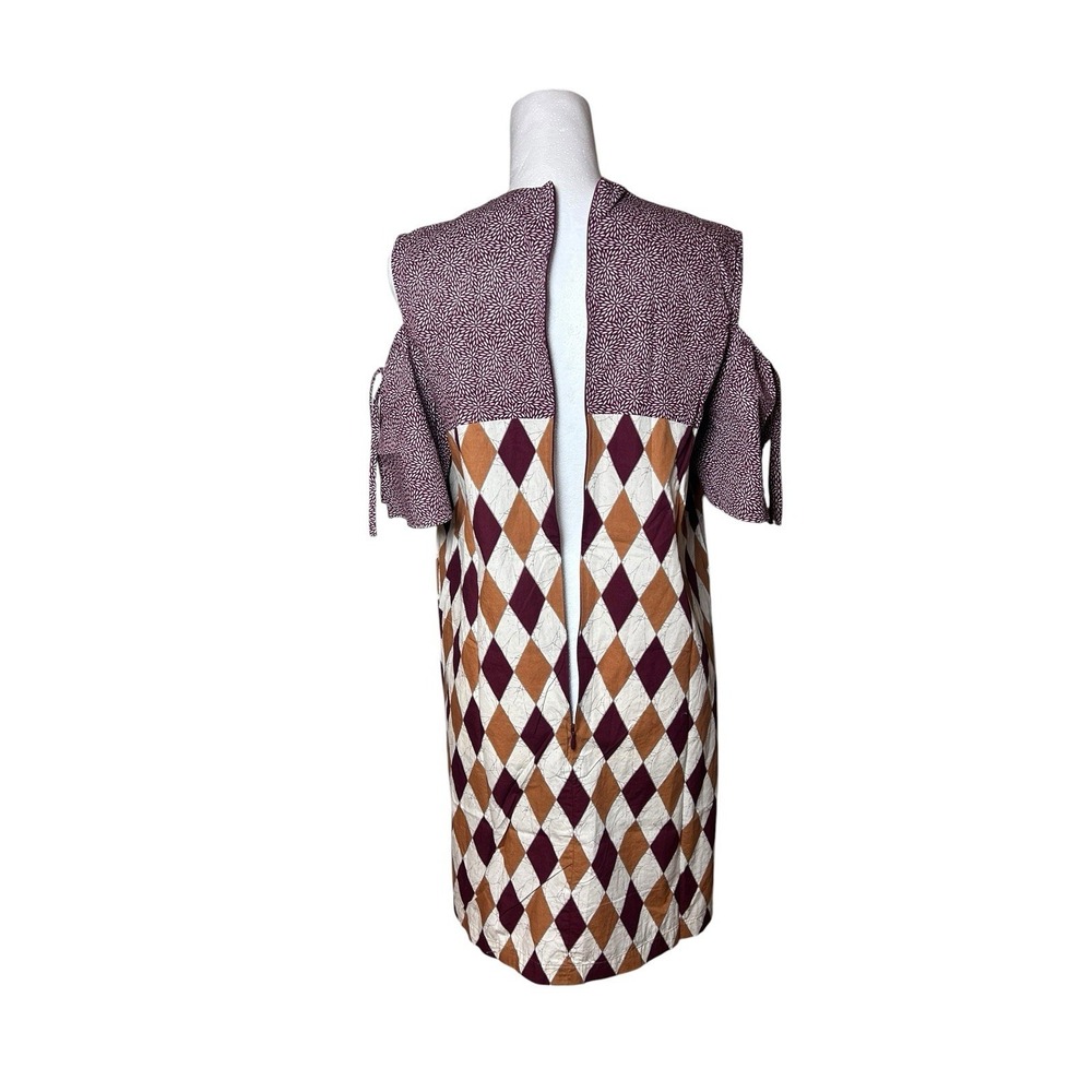 Batik Keris Cotton Dress Cold Shoulder Boho Print Size M - Picture 6 of 11